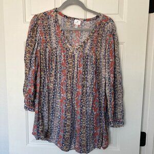 Dressbarn 3/4 long sleeve shirt , multi color striped